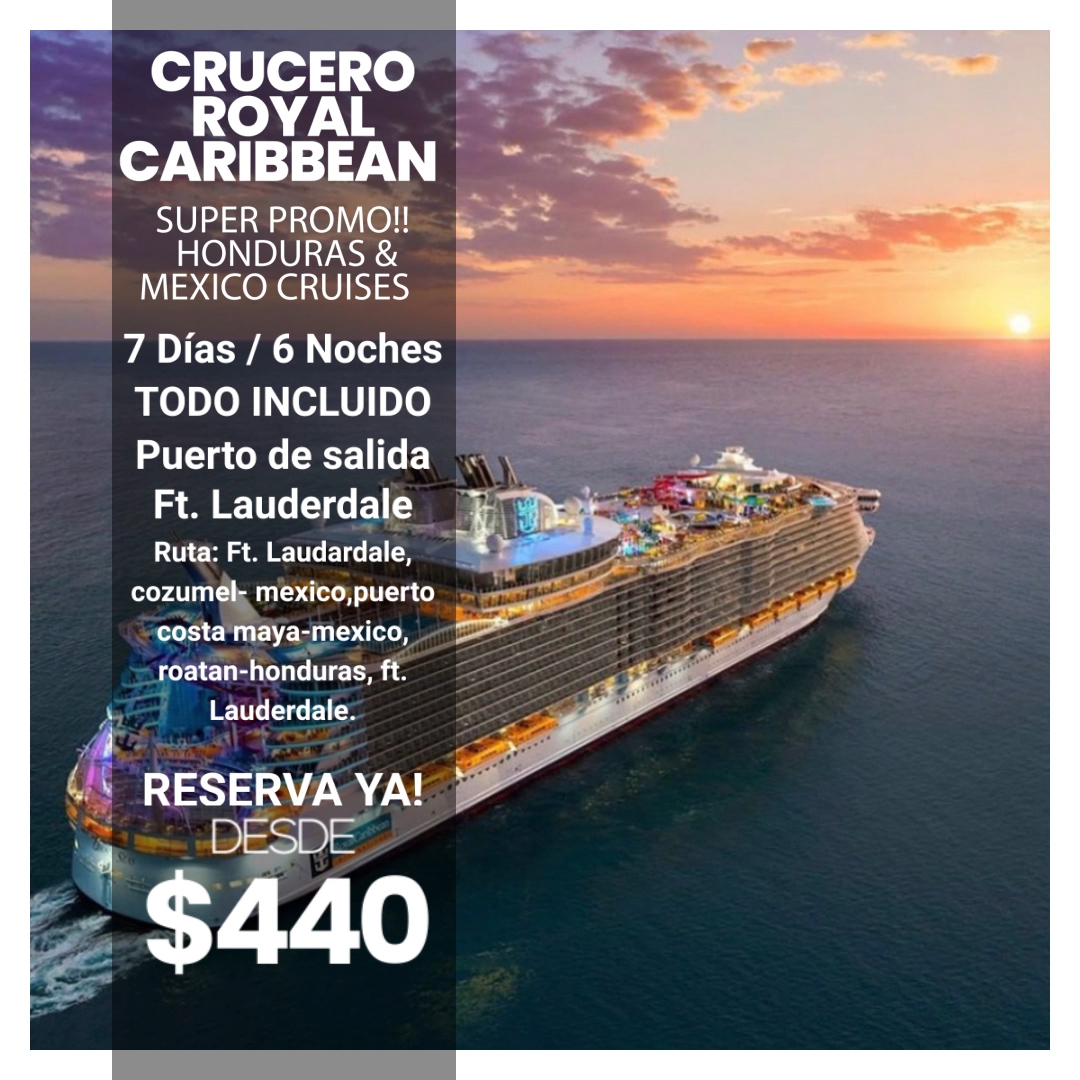 Crucero Royal Caribbean TODO INCLUIDO 2022